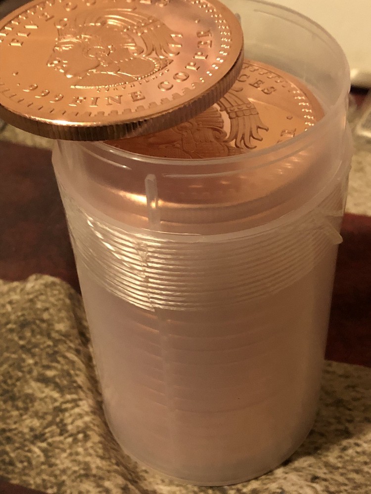 5 oz Copper Round Aztec Calendar GSM