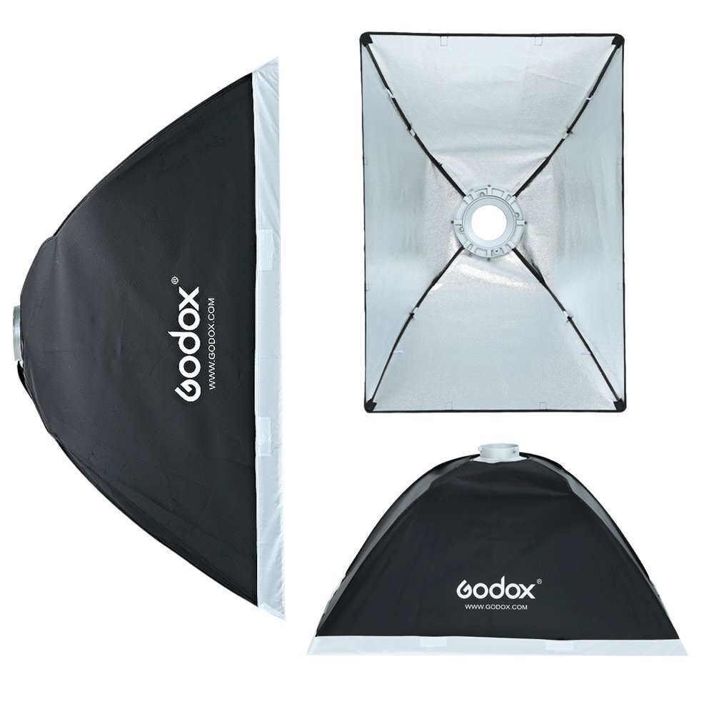 US 2*Godox 24"x35" 60x90cm Softbox Bowens Diffuser For Studio Flash Monolight