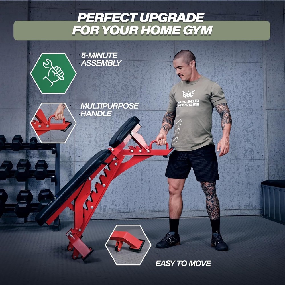 Versatile Adjustable Workout Bench, 32 Positions for Strength Training & Comfort