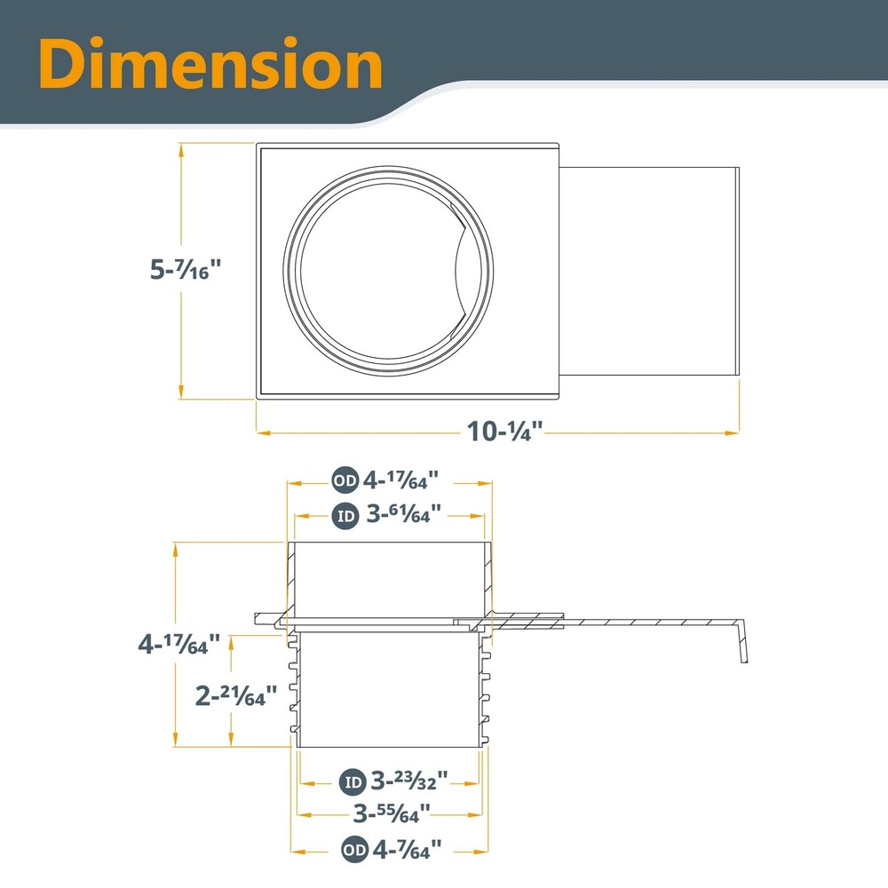 70287 4 Inch Blast Gate Dust Collection Quick Change Threaded/Non-Threaded En...