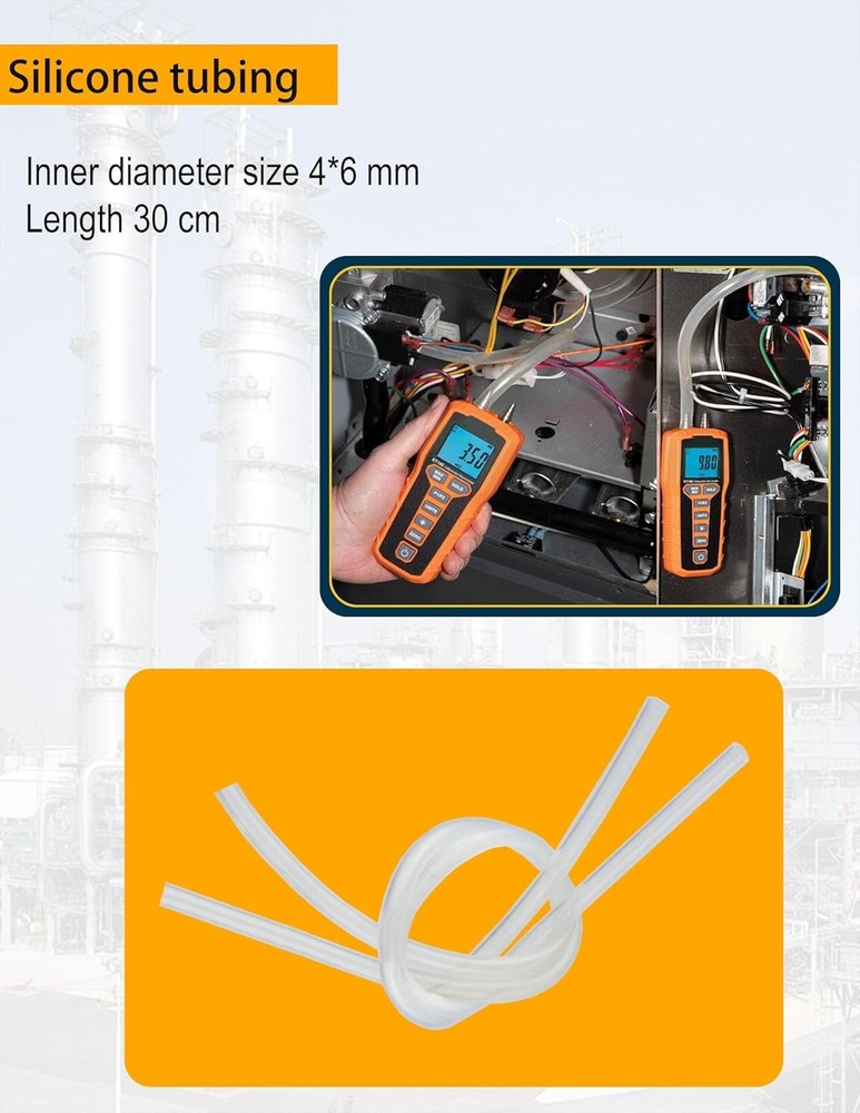 JL3MN2 Manometer Probe Kit, Compatible with Klein Tools ET180 Digital Manometer