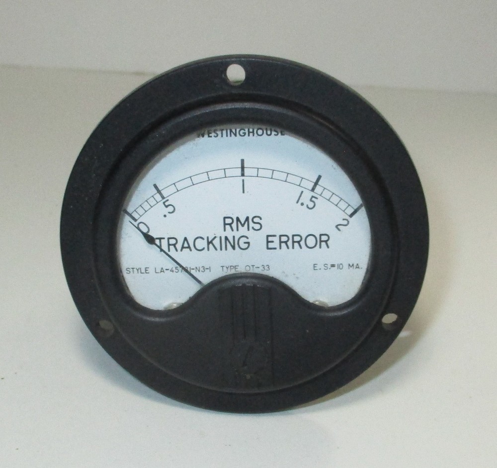 Westinghouse Type OT-33 0-2 RMS Tracking Error 2-5/8" Round Panel Meter