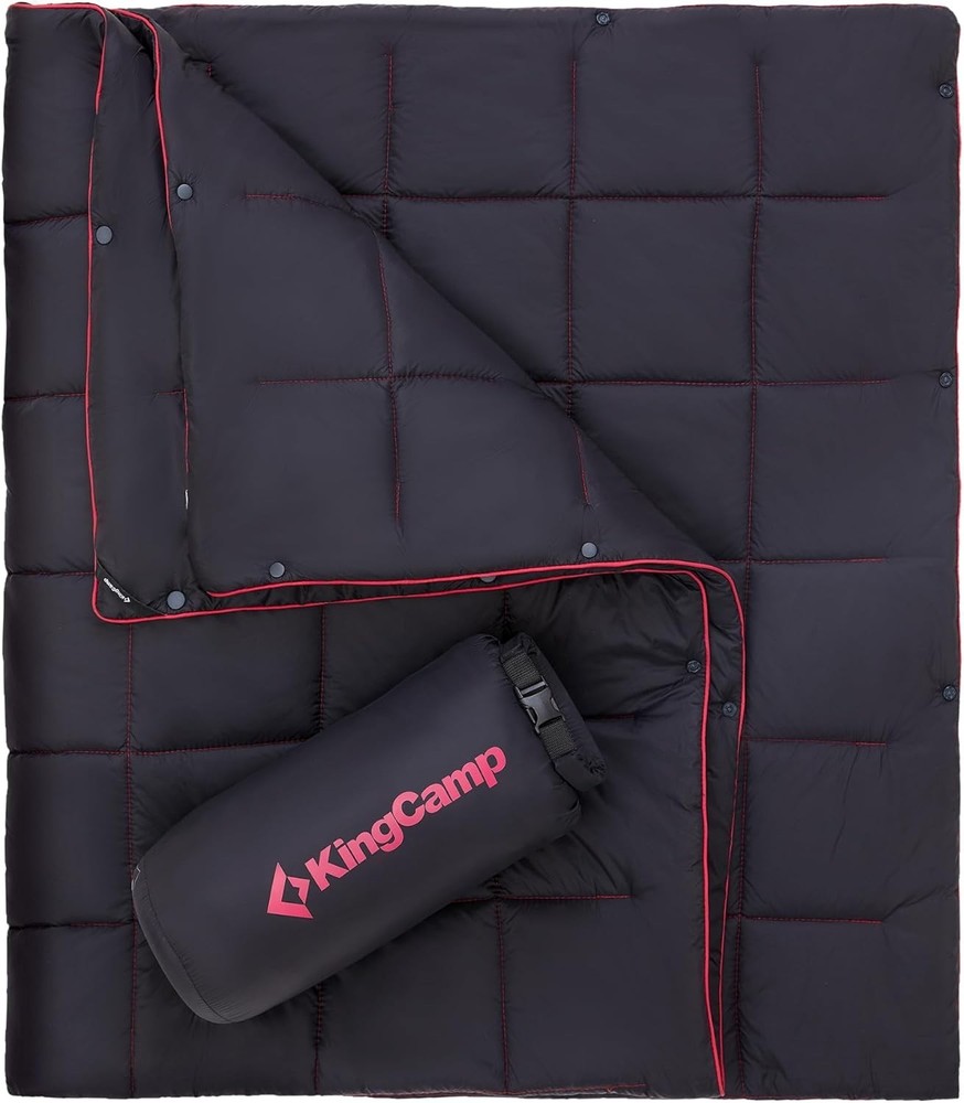 Ultralight Camping Blanket, Packable Down Alternative Puffy Wearable Blankets...