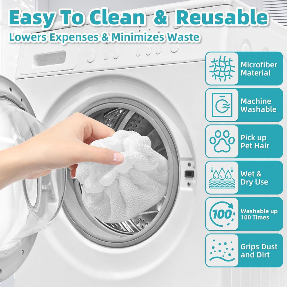 Small Microfiber Bonnets (Triangle) Compatible with Dupray Steam Cleaner, Mccull