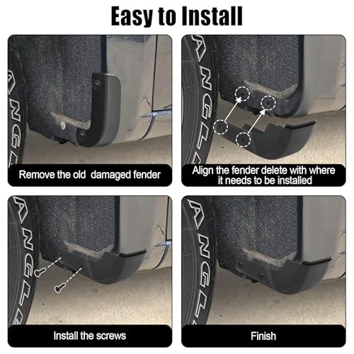 Mud Flaps Delete Compatible with GMC Sierra 1500 2019-2025, Including Front