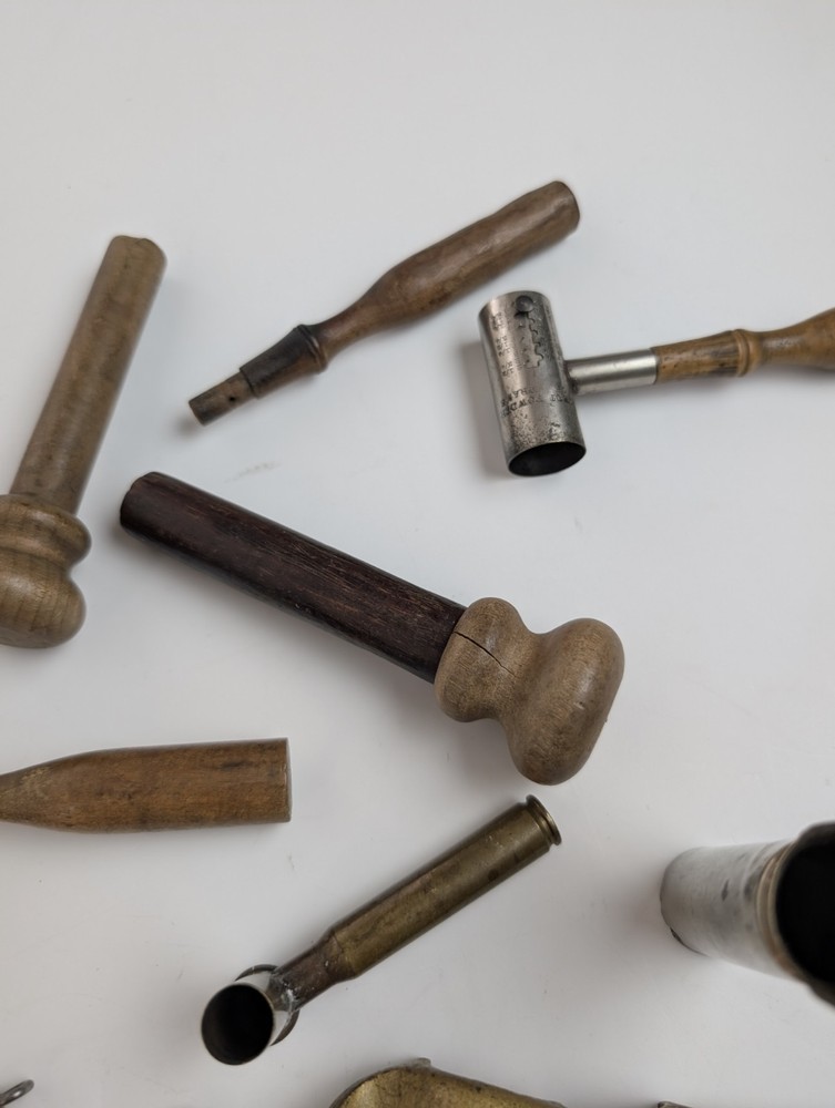 Antique black powder reloading / muzzleloading tool lot.