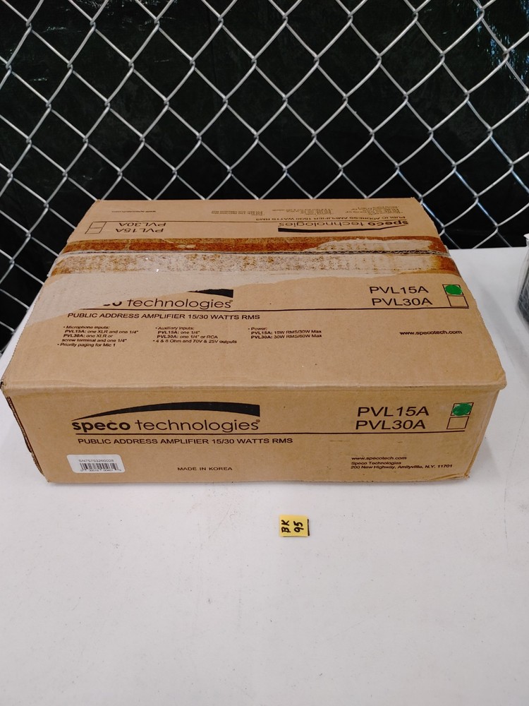 Speco Technologies Amplifier PVL15A