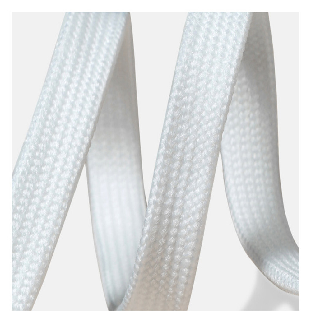 4pcs 120cm Polyester Double-Layer White Shoelaces Versatile Small White Shoes
