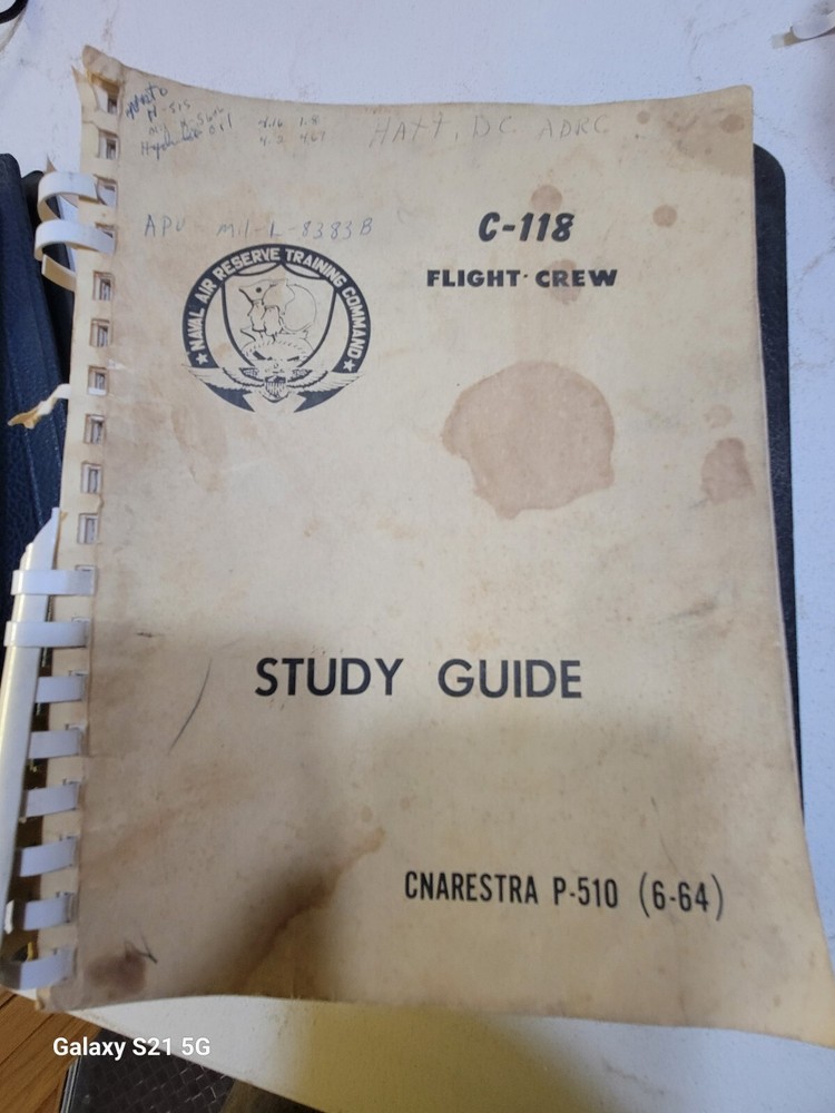 Douglas C-118 Liftmaster Flight Crew Study Guide AKA DC-6