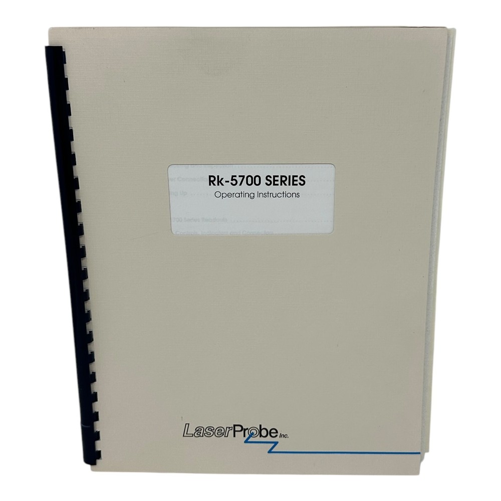 LaserProbe Rk-5700 SERIES OPERATING INSTRUCTIONS
