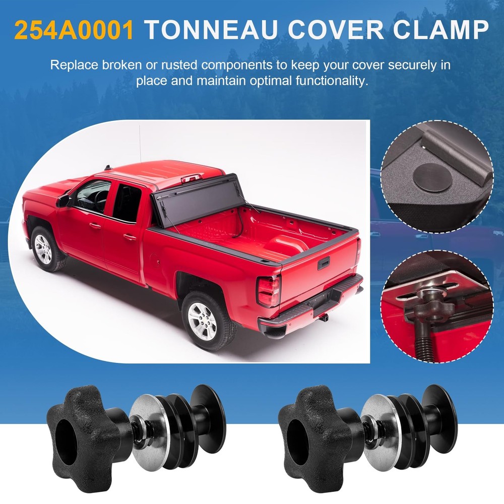 254A0001 Tonneau Cover Clamp Service Kit, Elevator Bolt Assembly, Replacement...