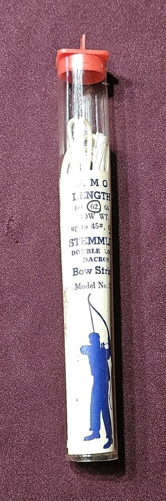 Stemmler Double Loop Dacron Bow String 62" Long Model No. 22T Bow Up To 65#