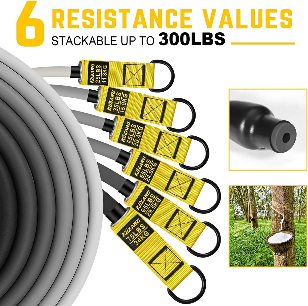 Resistance Bands for Working Out, regular-sized exercise bands, yellow