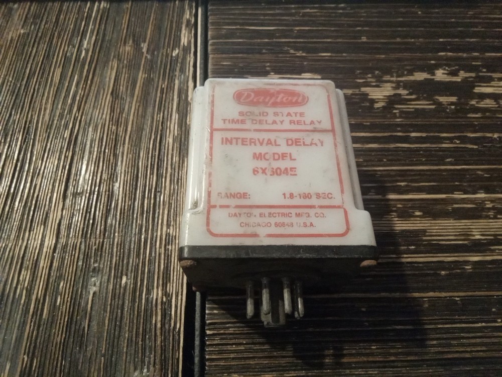 Dayton Model 6X6045 Solid State Time Delay Relay