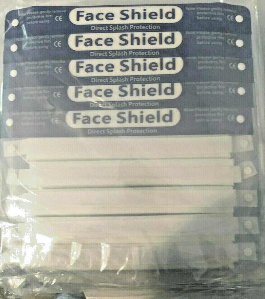 Full Splash Proof Face Shields (10 Face Shields)