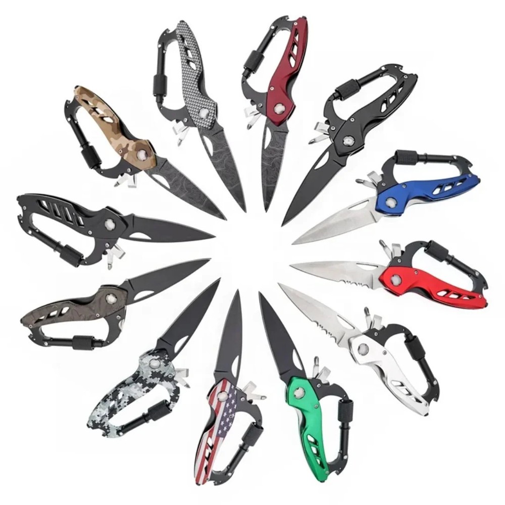 6-in‑1 Locking Carabiner Knife | PrepPro