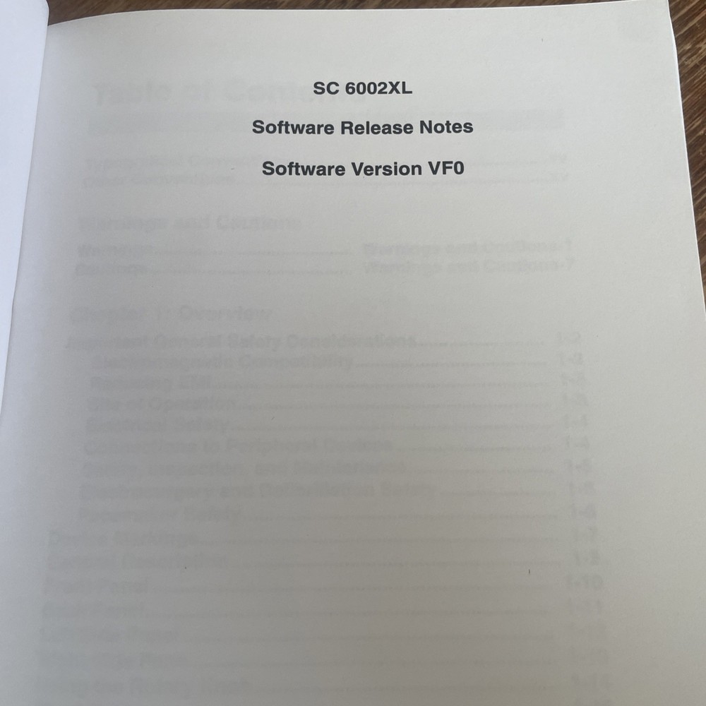 SIEMENS SC 6002XL Users Guide & Service Setup Instructions