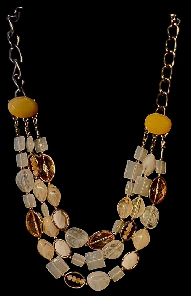 18-20” Adjustable Opaque Acrylic Multistrand Necklace