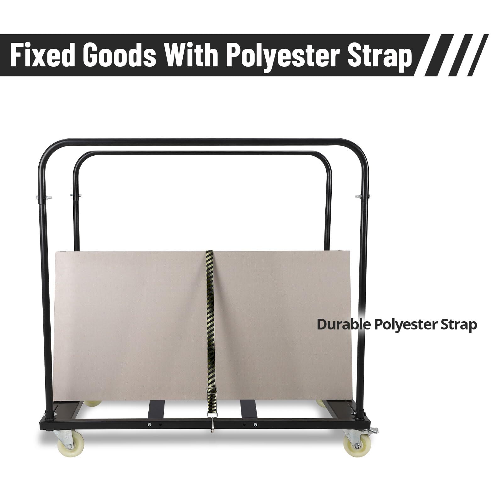 Folding Table Cart Rack 1500 LBS Panel Dolly Cart w/5" Swivel Casters Heavy Duty