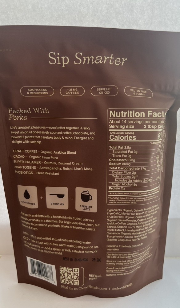 Clevr Mocha Chai Superlatte 14 Lattes