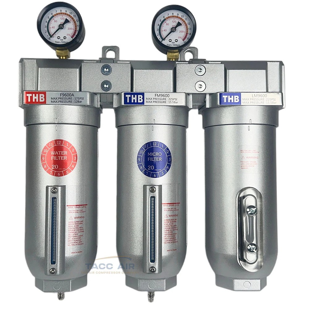 3/4" Compressed Air Inline Filter Desiccant Dryer Moisture Separator Trap System