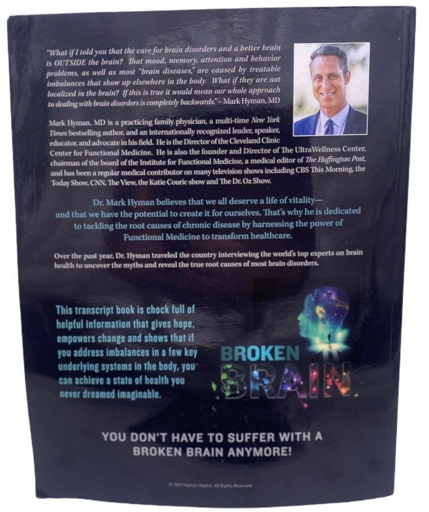 Broken Brain 8 Part Docu Series Dr. Mark Hyman Sealed DVDs Transcripts Workbook