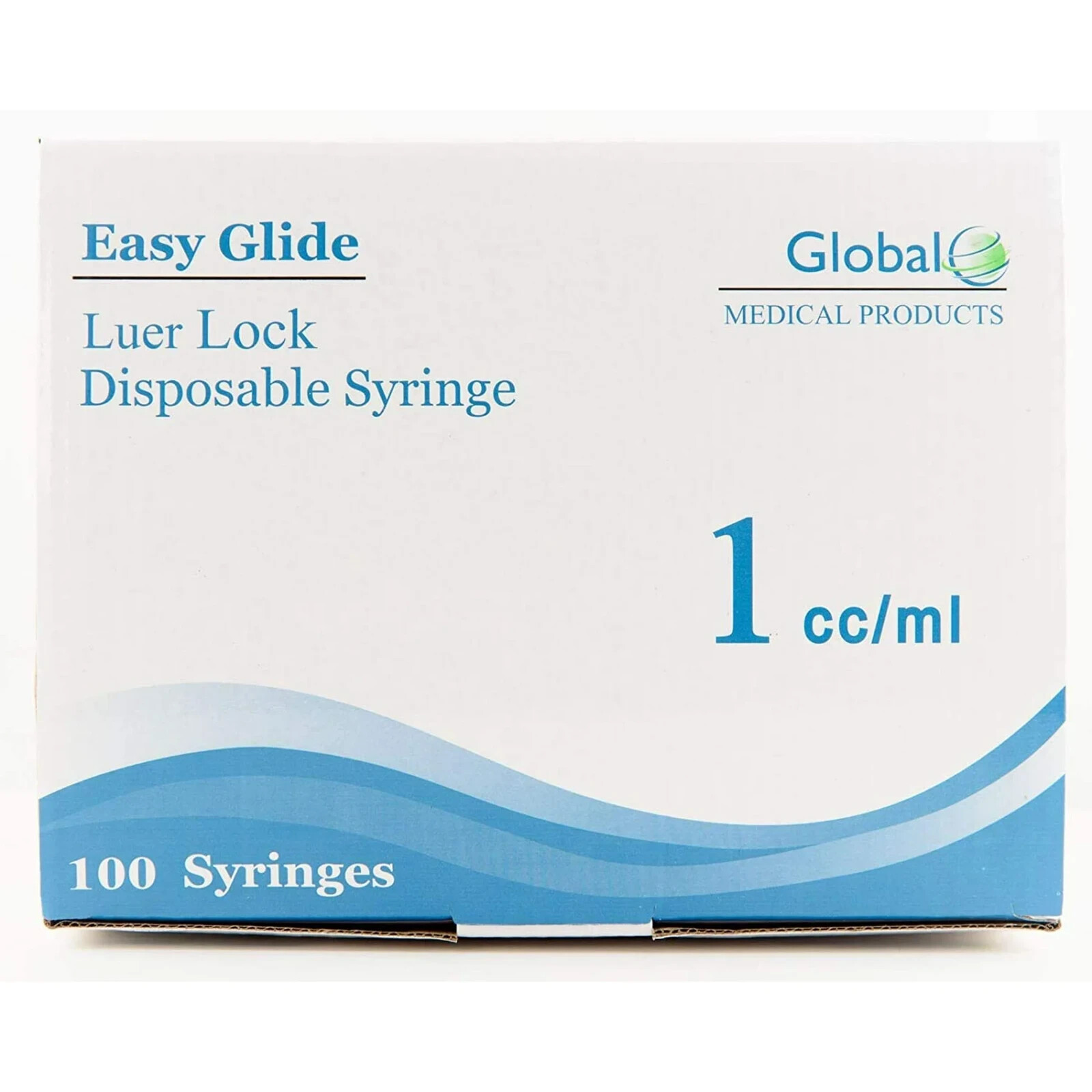 Global Medical Products - Easy Glide 1cc Luer Lock Syringe (No Needle) - QTY 100