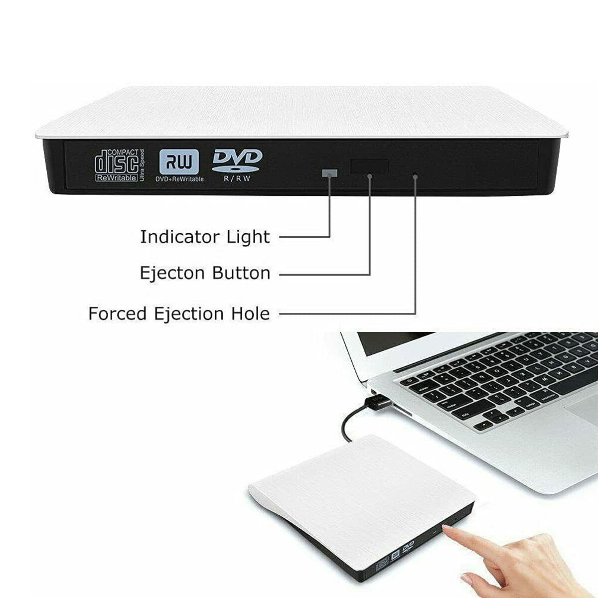 External DVD Drive USB 3.0 CD Optical Burner Writer Recorder Portable