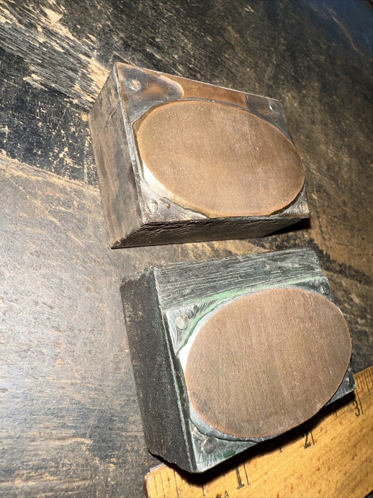 Print Blocks “ 2 Oval Copper Backgrounds “