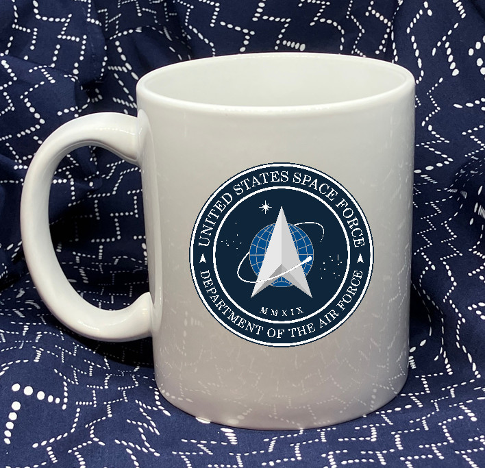 U.S. SPACE FORCE mug with 3rd Satellite Communications crest