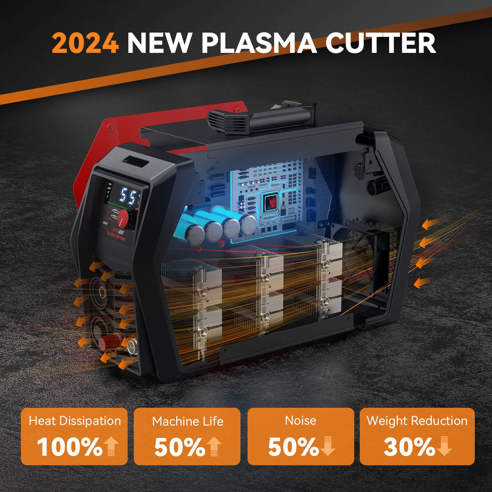 2026 ARCCAPTAIN iControl CUT55 Pro Plasma Cutter [APP Control] 55 Amp Non-Touch