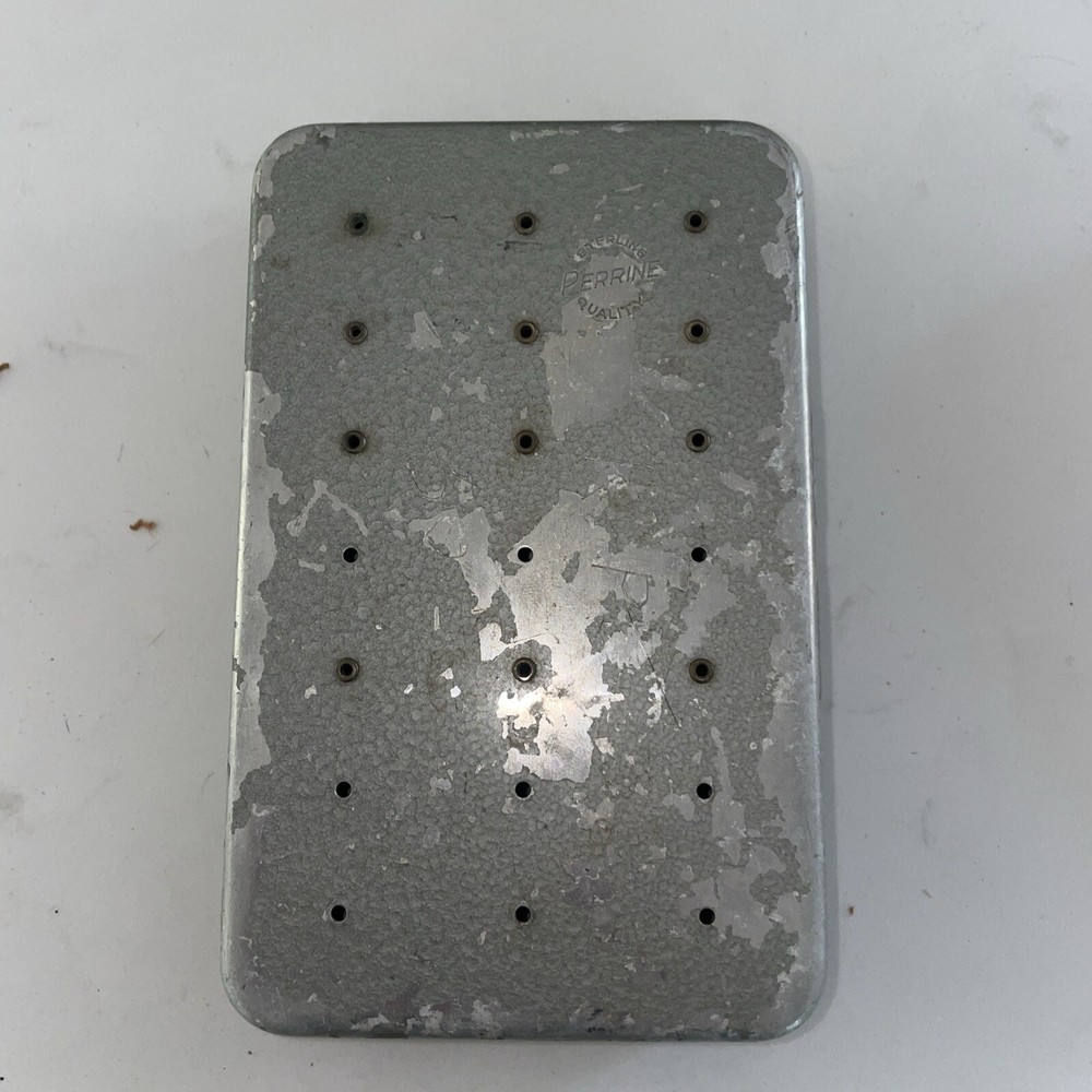 Vintage Perrine Aluminum Fly Box Empty