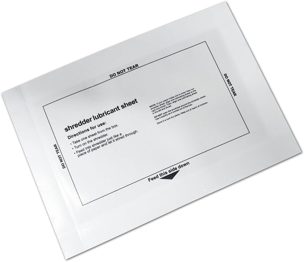 30-Pack Shredder Lubricant & Sharpening Sheets for Optimal Shredding Performance