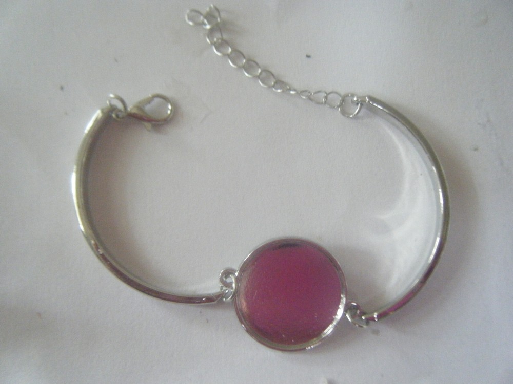 2 Silver Colored Cuff Adjustable Bracelet Settings for 20mm Cameos Cabochons