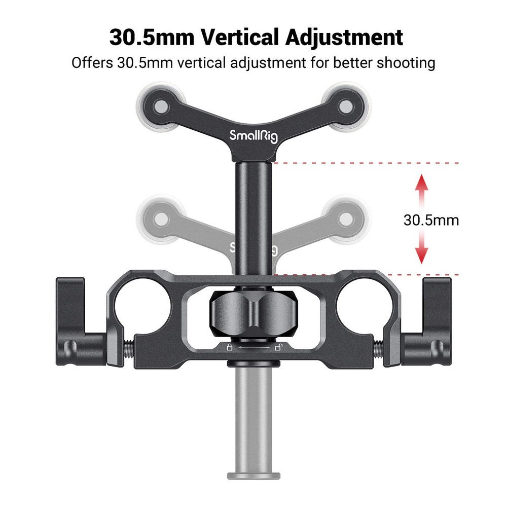 Universal 15mm LWS Rod Mount Lens Support Bracket, Adjustable, DSLR Rig, 2727