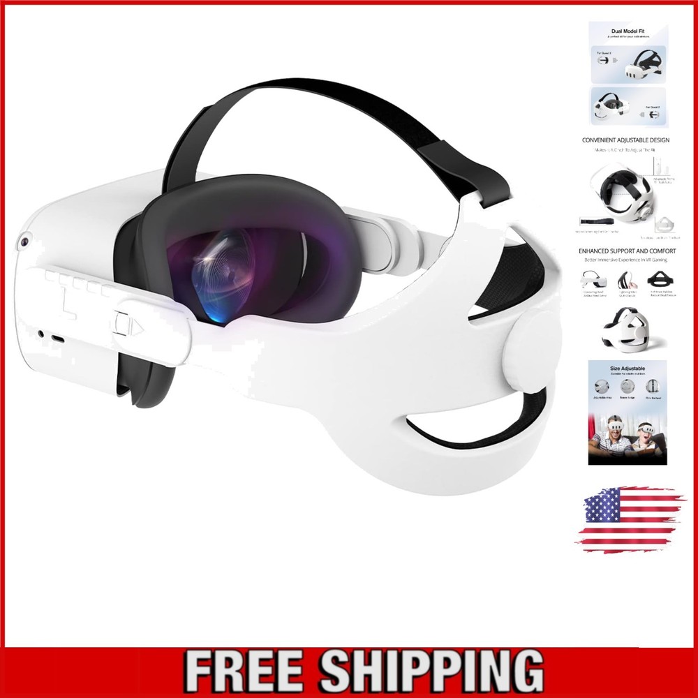 Ergonomic Head Strap Compatible with Quest 2 - Ideal for Extended VR Sessions