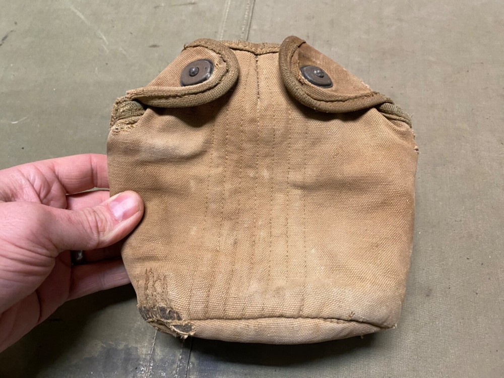 ORIGINAL WWII US ARMY M1942 CANTEEN CARRIER COVER-OD#3