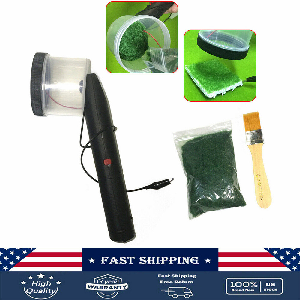 Electronic Advanced Static Grass Flock Applicator ABS for Train Scenery DIY USA
