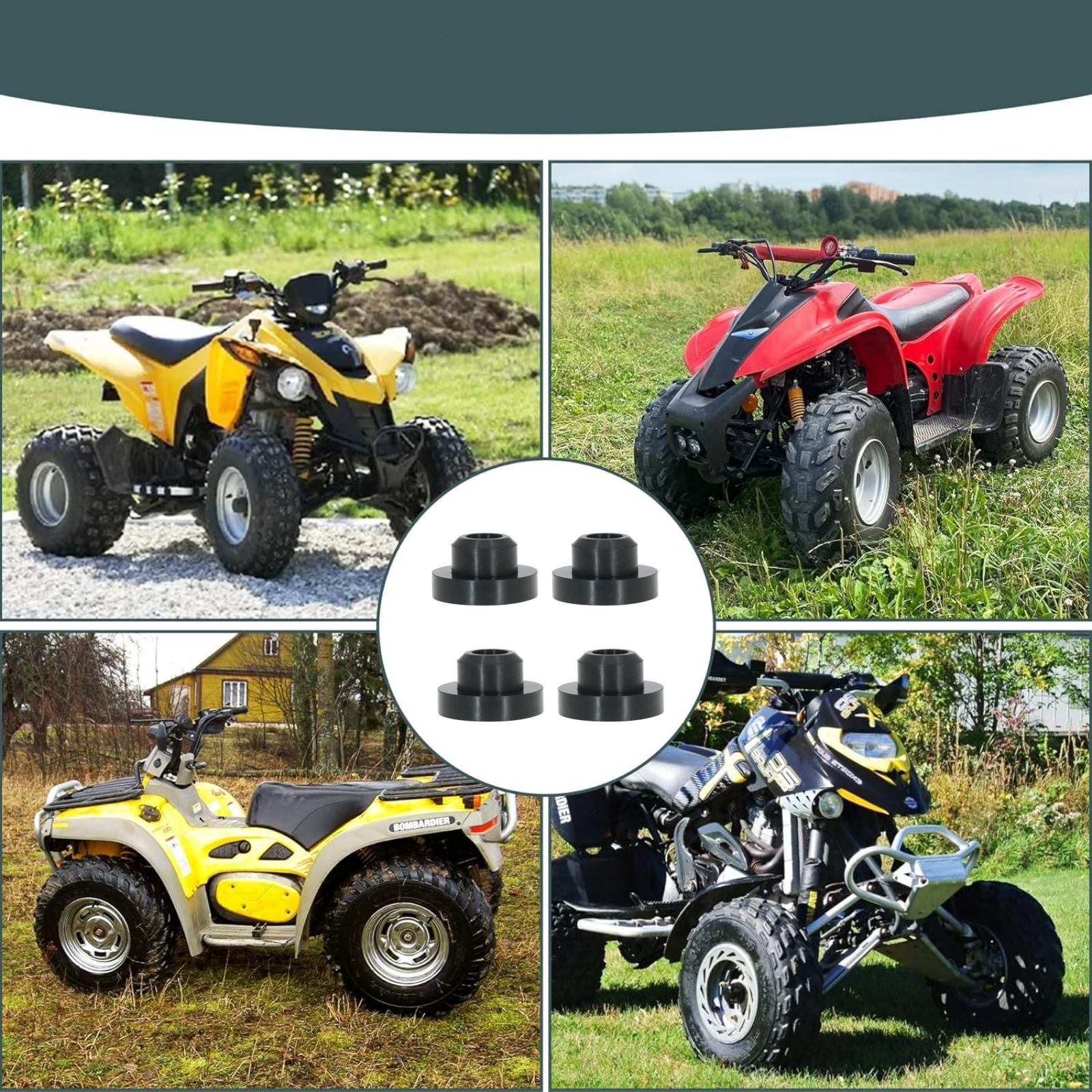 4 Pack Genuine Fuel Tank Grommet 570045500 For Bombardier Outlander For Ski-Doo