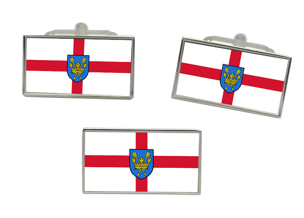 Suffolk (England) Flag Cufflink and Tie Pin Set