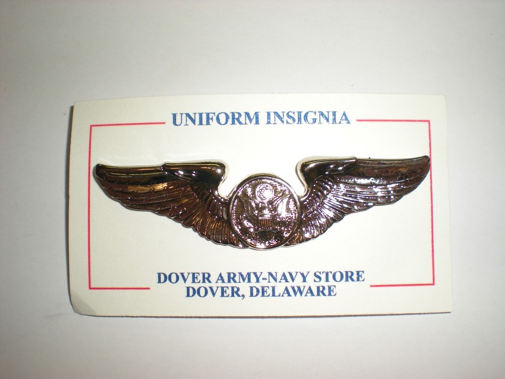 USAF BASIC AIRCREW WINGS BADGE - FULL SIZE - ANODIZED