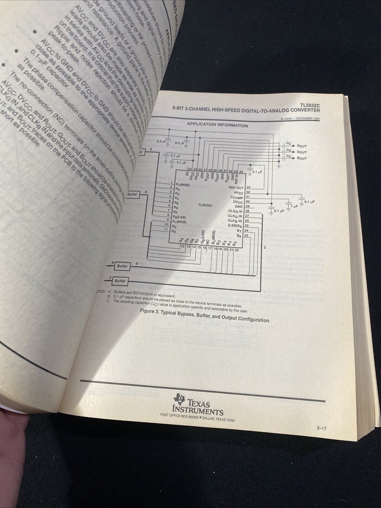 Texas Instruments Data Acquisition Circuits Analog Interface Data Book 1995