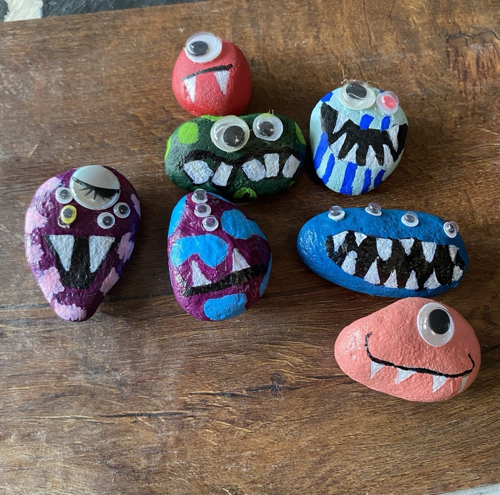 Rock Monsters Hand Painted