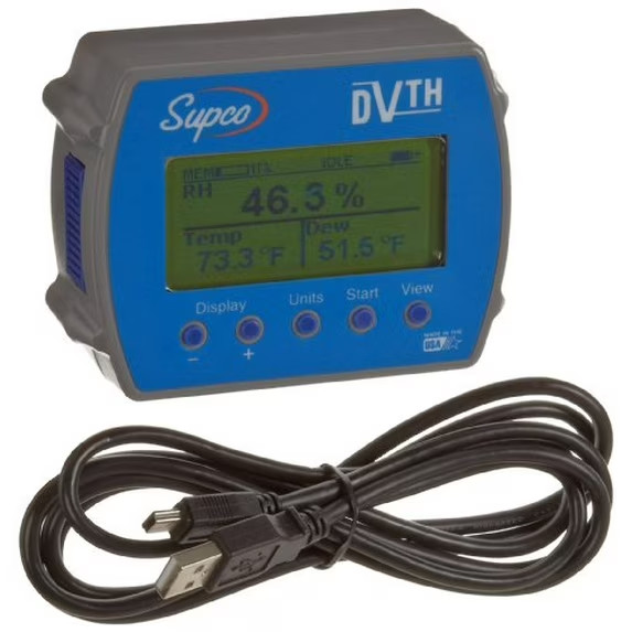 NEW Supco DVTH Temp Humidity Data Logger w/ Display USB Excel Export 40,000 Data