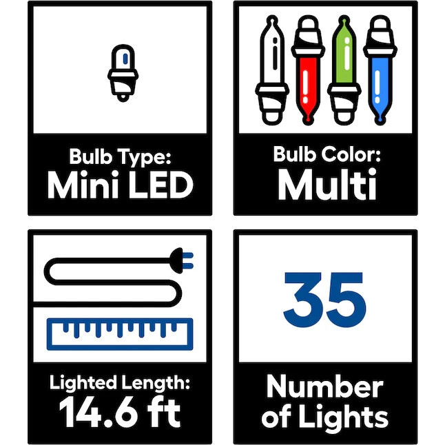 Holiday Living 35-Count Multi-function Multicolor LED Battery-operated Timer