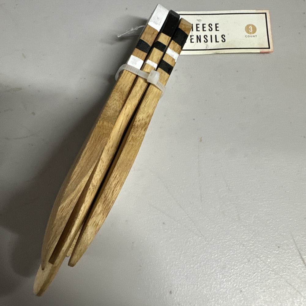 Wood 3 Piece Cheese Utensils Set