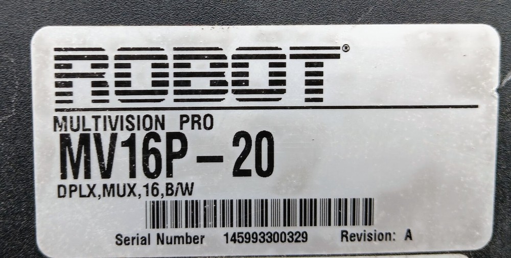 ROBOT MV16P-20 Multivision Pro Monochrome Duplex Multiplexer