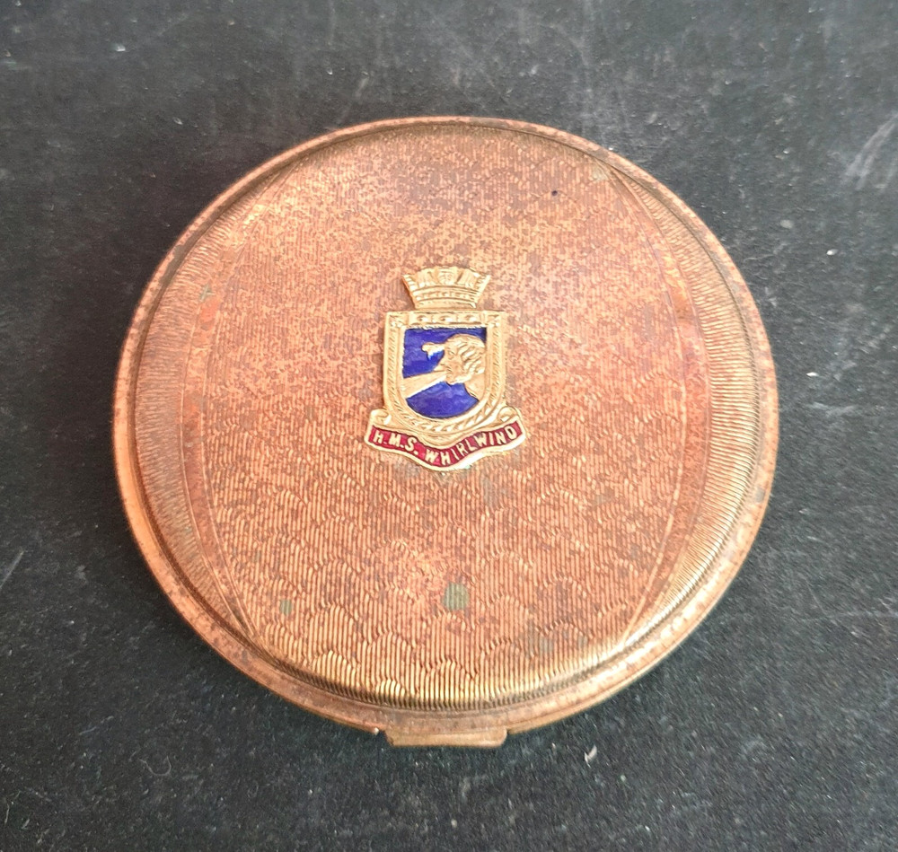 WWI & WW2 British Destroyer HMS Whirlwind (1918-1940) Sweetheart Lady's Compact