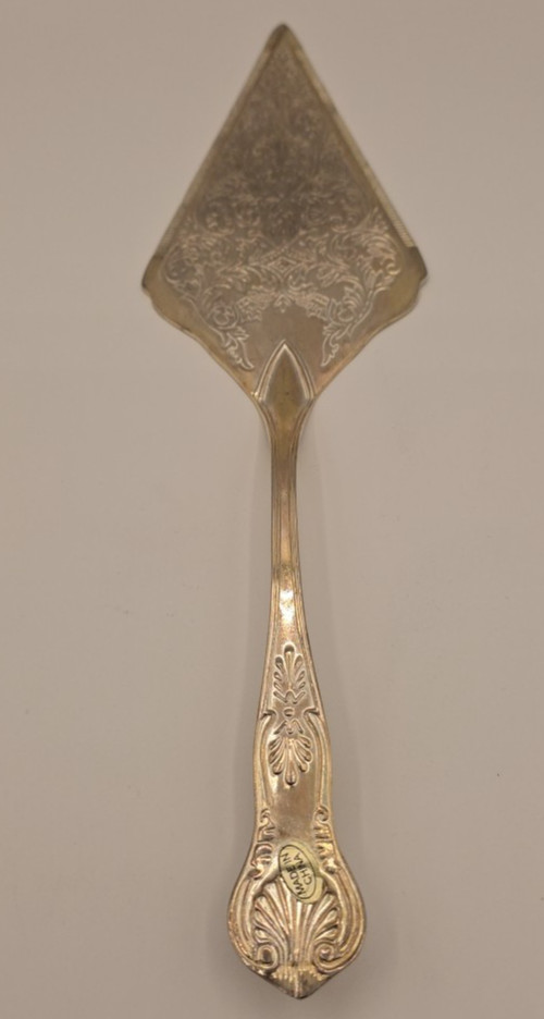 Silver-Plated Pie Server with Ornate Handle