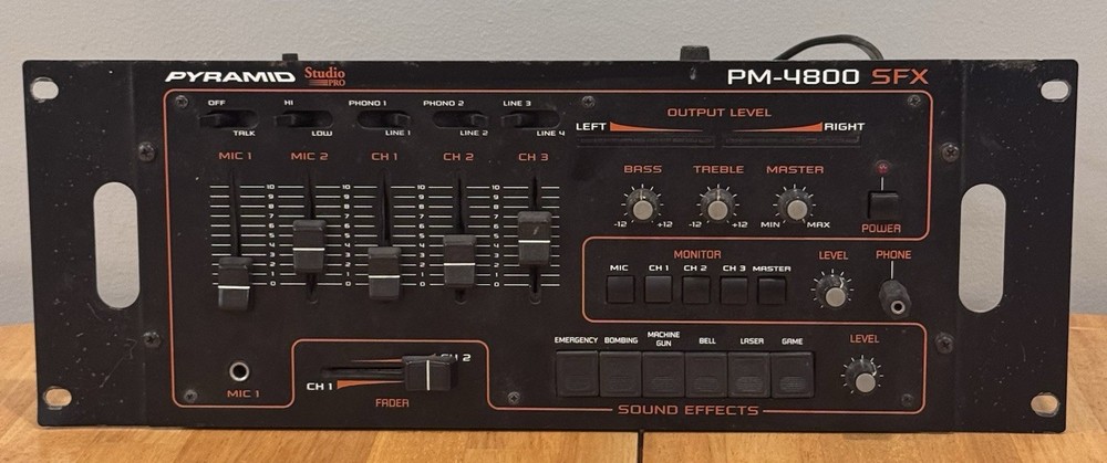 Pyramid Studio PM-4800SFX 3channel mixer Sound Effects Module 30 Powers On